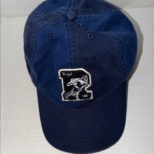 Polo Ralph Lauren Cap Strap Back R Logo Varsity Football Letterman Boys Sz 8-20